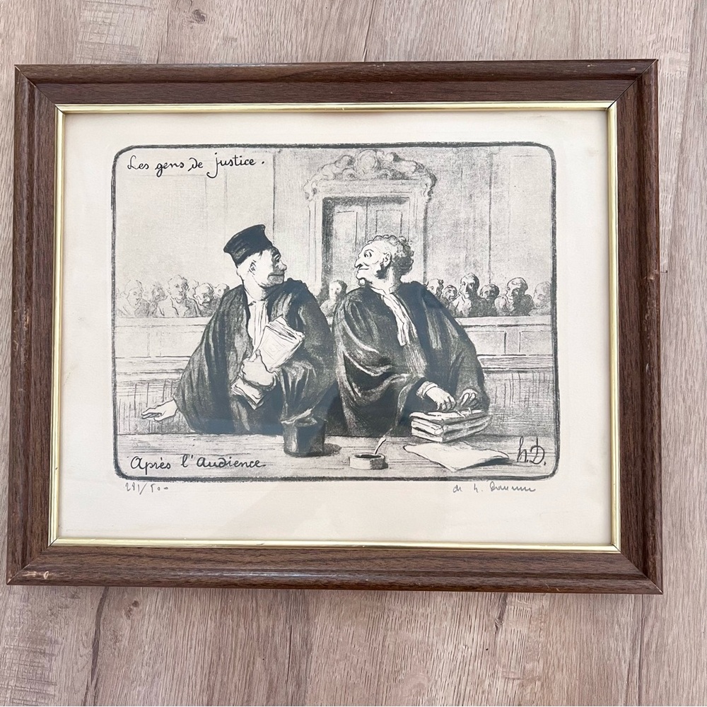 Honoré Daumier “Les Gens De Justice, Apres L'Audience" Signed Lithograph 281/500